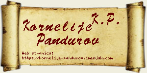 Kornelije Pandurov vizit kartica